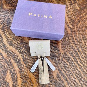 Handmade Silver and Gold Hammered Metal Earrings NWT